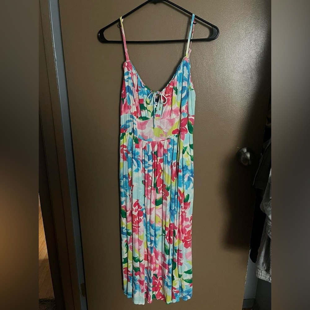 Old Navy Vibrant Floral Midi Dress